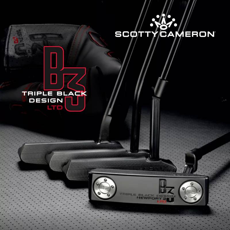 【2024年 限定品・即納】Scotty Cameron B3 Triple Black Limited Putter Newport 2/Long Neck/Catalina/SantaFe スコッティーキャメロン トリプルブラック USA直輸入