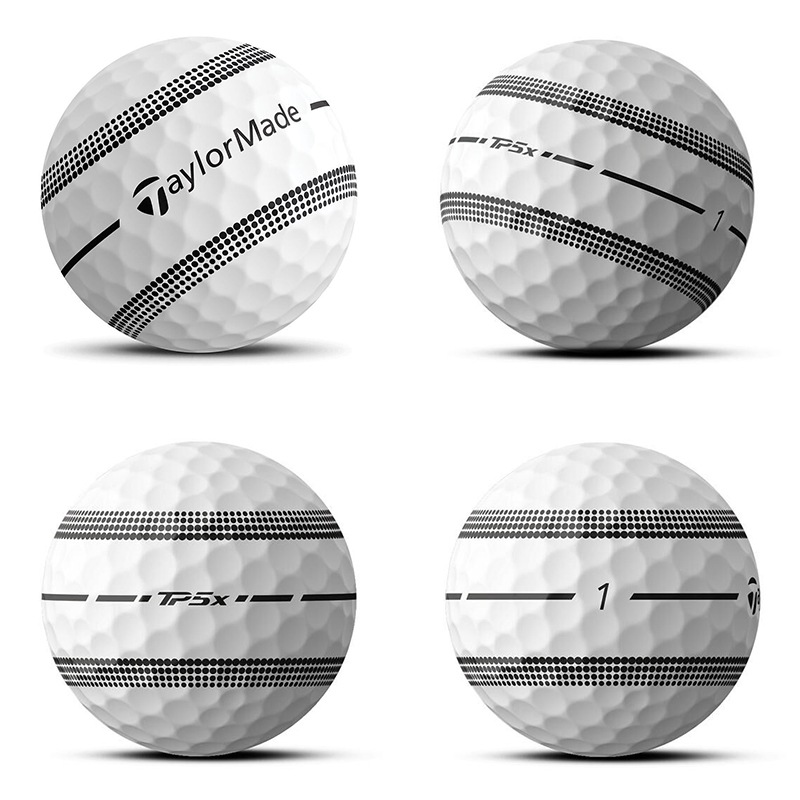 テーラーメイド TP-5x STRIPE ゴルフボール ホワイト 1ダース（12個入り）2024年モデル 日本正規品 ティーピーファイブエックス ストライプ TailorMade TP5x M1800301