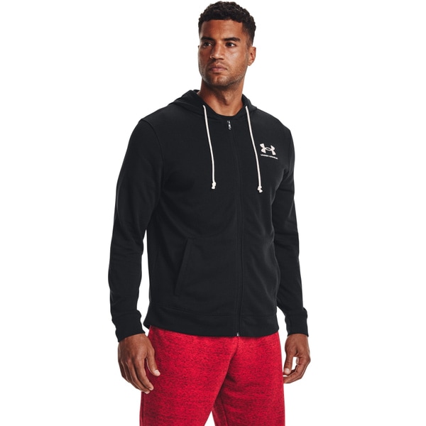 アンダーアーマー UAライバルテリー フルジップ フーディー 1370409-001 Black/OnyxWhite メンズ トレーニング UNDER ARMOUR