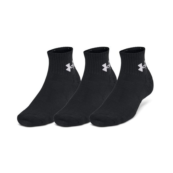 アンダーアーマー UAトレーニング コットン クオーター ソックス (3足セット) 1386372-002 Black/Black/White ユニ 男女兼用 トレーニング UNDER ARMOUR