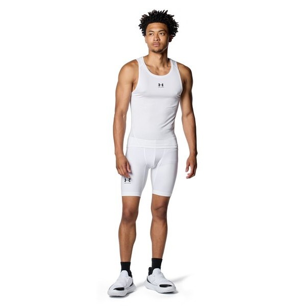 アンダーアーマー UAヒートギア コンプレッション ショーツ 1371948-100 White メンズ バスケットボール UNDER ARMOUR