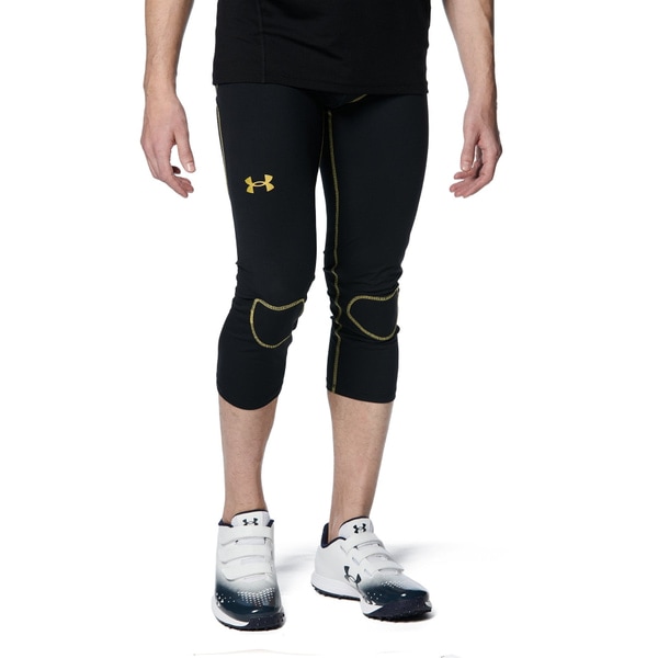 アンダーアーマー UAアンディナイアブル 3/4スライダー 1384735-001 Black/Gold メンズ ベースボール UNDER ARMOUR