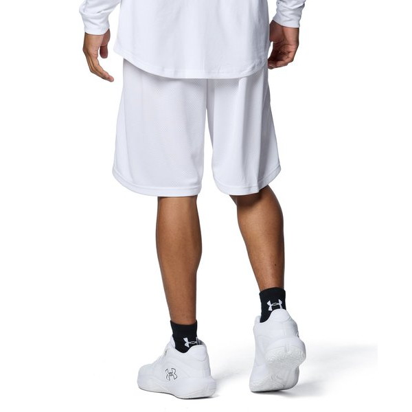 アンダーアーマー UAベースライン メッシュショーツ 1388809-100 White メンズ バスケットボール UNDER ARMOUR