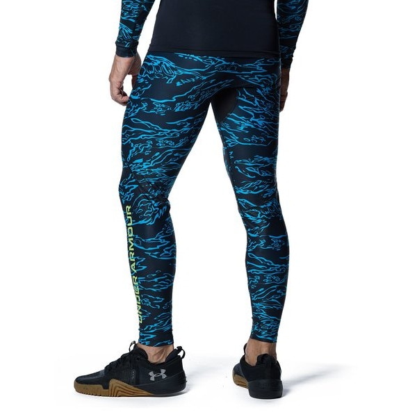 アンダーアーマー UAヒートギアアーマー ノベルティ レギンス 1388214-002 Black/Morph Green メンズ トレーニング UNDER ARMOUR