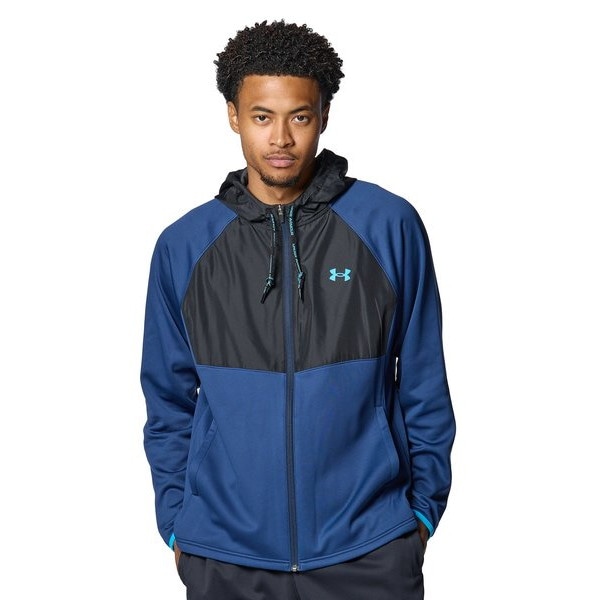 アンダーアーマー UAアーマーフリース マックス フルジップ フーディー 1388224-410 Midnight Navy メンズ トレーニング UNDER ARMOUR