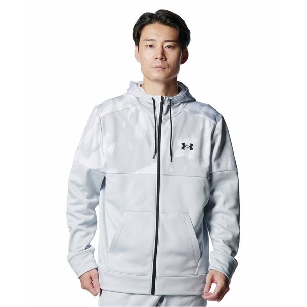アンダーアーマー UAアーマーフリース ノベルティ フルジップ フーディー 1388228-014 Halo Gray メンズ トレーニング UNDER ARMOUR