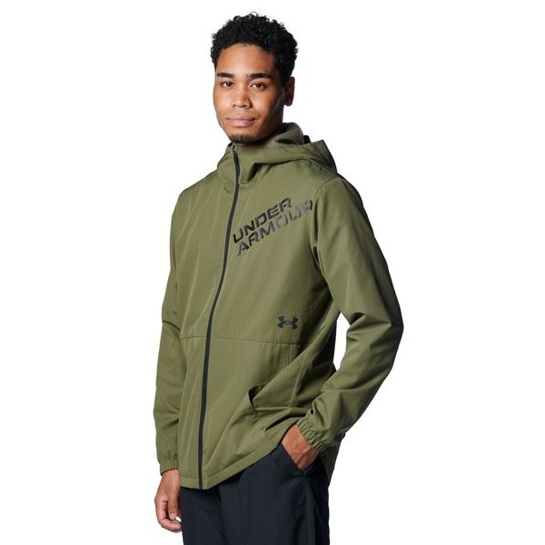 アンダーアーマー UAトリコット ラインド ウーブン ジャケット 1388237-390 Marine OD Green メンズ トレーニング UNDER ARMOUR
