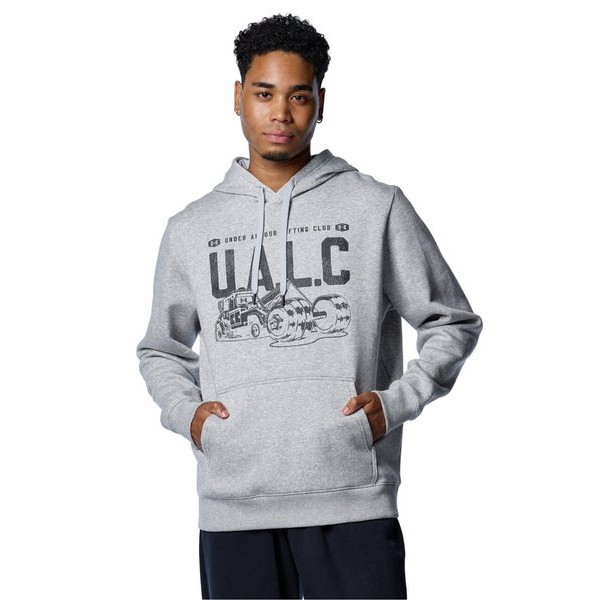 アンダーアーマー UAライバルフリース リフティング クラブ プルオーバー フーディー 1388258-011 Mod Gray Light Heather メンズ スポーツスタイル UNDER ARMOUR