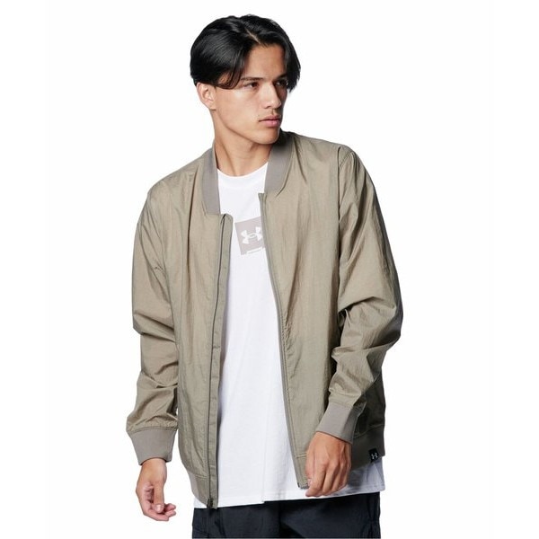 アンダーアーマー UAクリンクル ナイロン ボンバー ジャケット 1388982-200 Taupe Dusk メンズ トレーニング UNDER ARMOUR