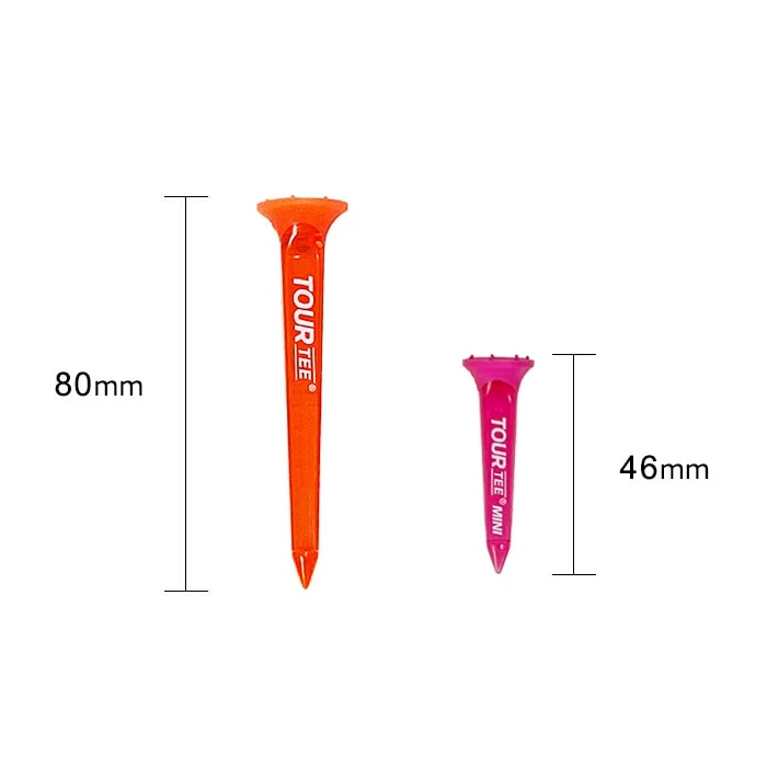TOUR TEE COMBO NEONS PINK ツアーティー コンボ ネオンピンク T-490 5本入り USGAR&Aルール適合 2024年 カラフル 蛍光色/クリア ゴルフティー