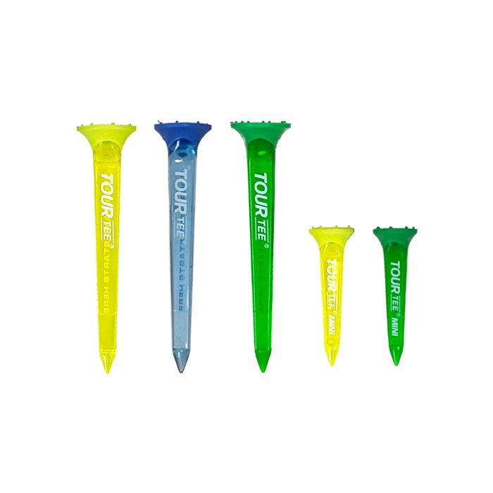 【4パックセット】TOUR TEE COMBO NEONS BLUE ツアーティー コンボ ネオンブルー T-490 5本入り USGAR&Aルール適合 2024年 カラフル 蛍光色/クリア ゴルフティー