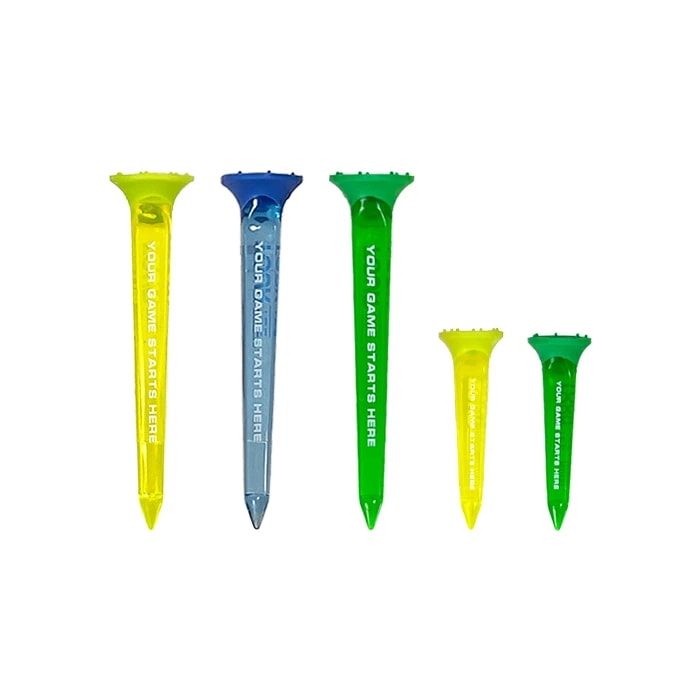 【4パックセット】TOUR TEE COMBO NEONS BLUE ツアーティー コンボ ネオンブルー T-490 5本入り USGAR&Aルール適合 2024年 カラフル 蛍光色/クリア ゴルフティー