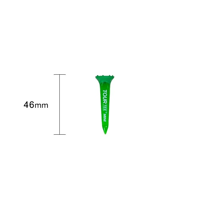 【4パックセット】TOUR TEE MINI NEONS ツアーティー ミニ ネオン T-491 46mm 6本入り USGAR&Aルール適合 2024年 カラフル 蛍光色/クリア ティーアップしやすい ゴルフティー