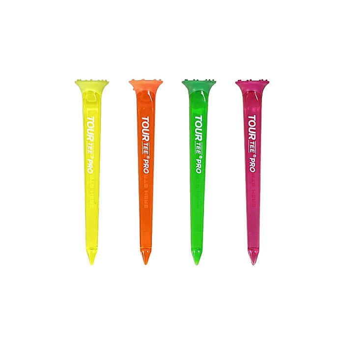 5パックセット】TOUR TEE PRO NEONS ツアーティー プロ ネオン 80mm 4