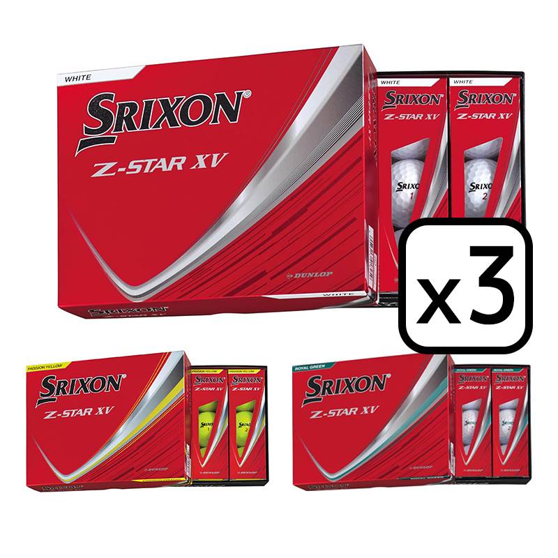 【2025年1月17日】 SRIXON Z-STAR XV ゴルフボール 2025 スリクソン ゼットスターXV ボール 3ダースセット(12個入りx3)日本正規品【先行予約】