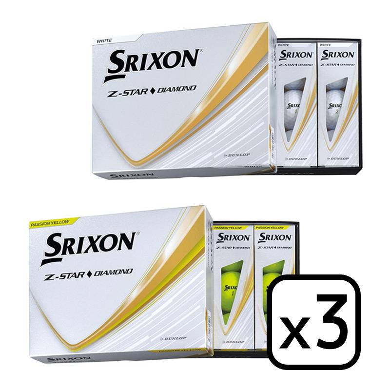 【2025年1月17日】 SRIXON Z-STAR DIAMOND ゴルフボール   2025 スリクソン ゼットスター ダイヤモンド ボール 3ダース（12個入りｘ3）日本正規品【先行予約】 