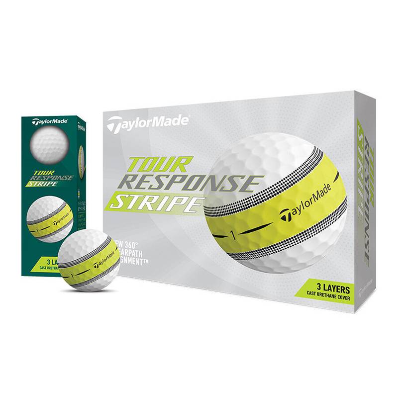 TaylorMade TOUR RESPONSE STRIPE ゴルフボール  2022 テーラーメイド ツアーレスポンス ゴルフボール ストライプ 1ダース（12個入り）日本正規品