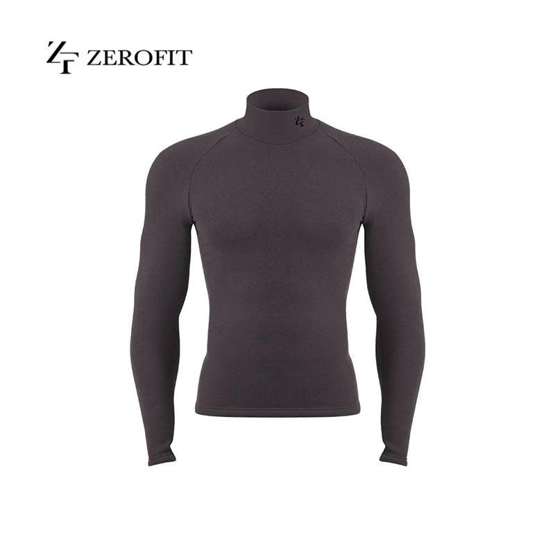 イオンスポーツ ゼロフィット ヒートラブ モックネック ダークグレーEONSPORTS ZEROFIT HEATRUB 速暖 抗菌防臭