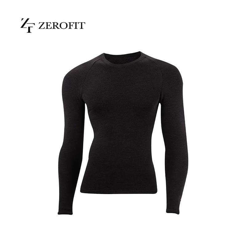 イオンスポーツ ゼロフィット ヒートラブ クルーネック ブラックEONSPORTS ZEROFIT HEATRUB 速暖 抗菌防臭