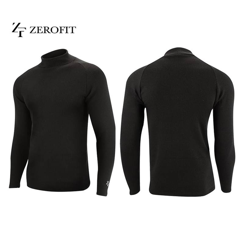 イオンスポーツ ゼロフィット ヒートラブライト モックネック ブラックEONSPORTS ZEROFIT HEATRUB LIGHT 速暖 抗菌防臭