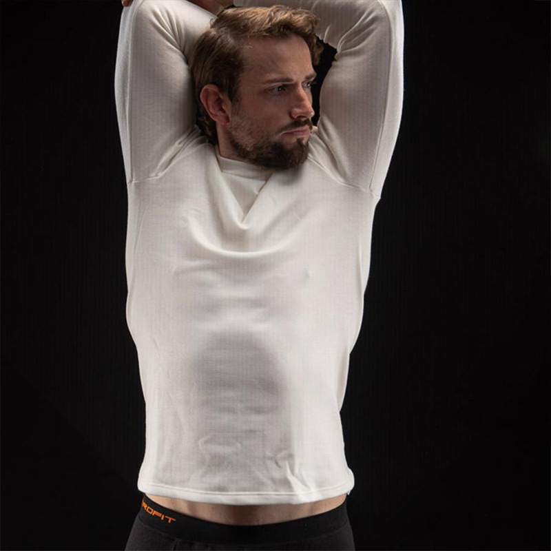 イオンスポーツ ゼロフィット ヒートラブライト モックネック ホワイト EONSPORTS ZEROFIT HEATRUB LIGHT 速暖 抗菌防臭