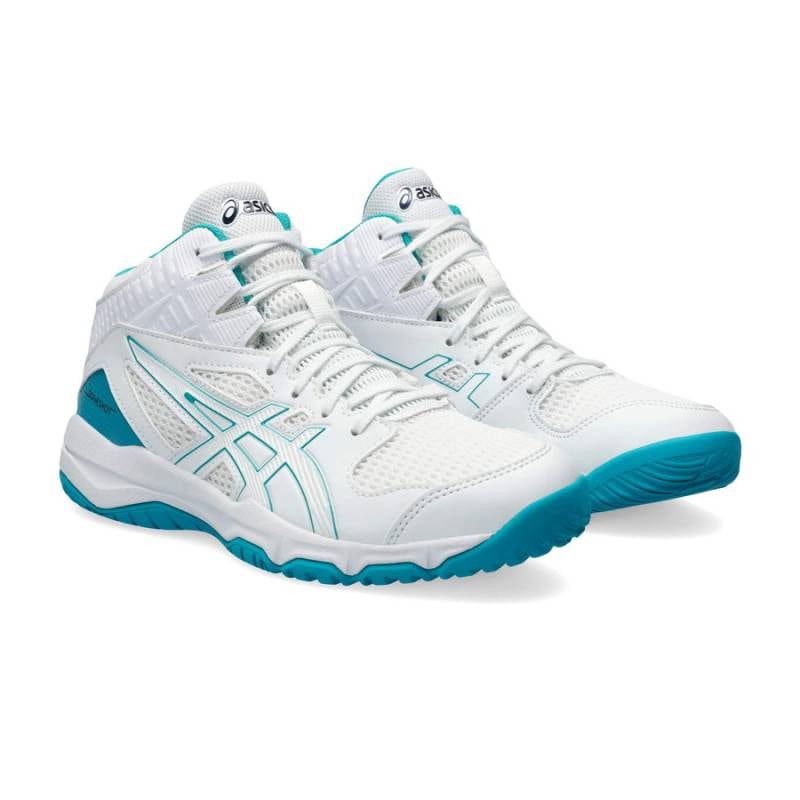 アシックス シューズ DUNKSHOT MB 9 WHITE/LAGOON 1064A006-109ダンクショット バスケットボール ジュニア キッズ ASICS