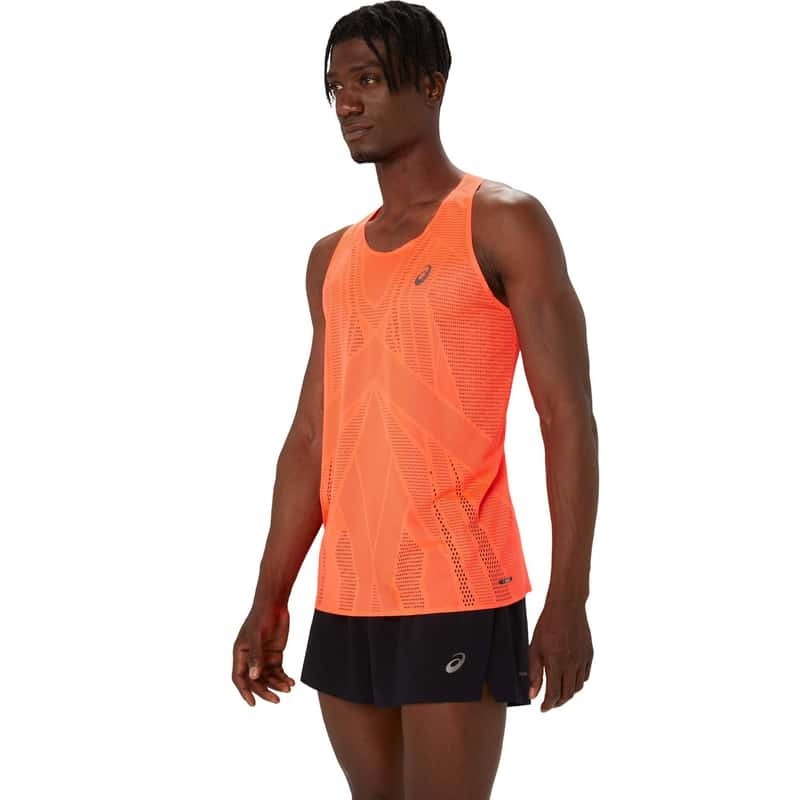 アシックス METARUN SINGLET タンクトップ SUNRISE RED 2011C990-600