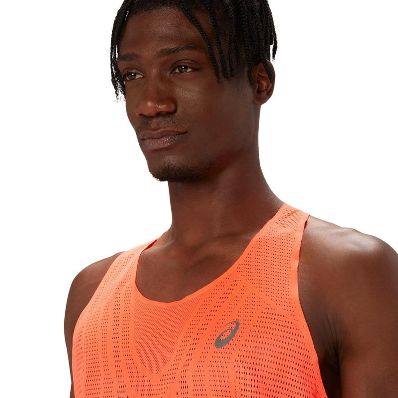 アシックス METARUN SINGLET タンクトップ SUNRISE RED 2011C990-600