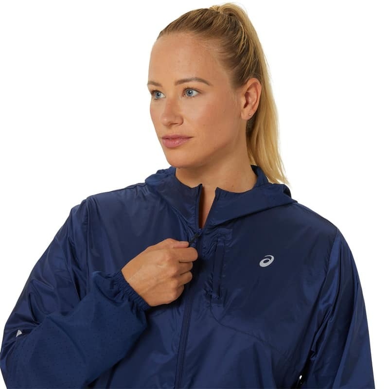 アシックス NAGINO RUN PACKABLE JACKET ジャケット BLUE E/PANSE