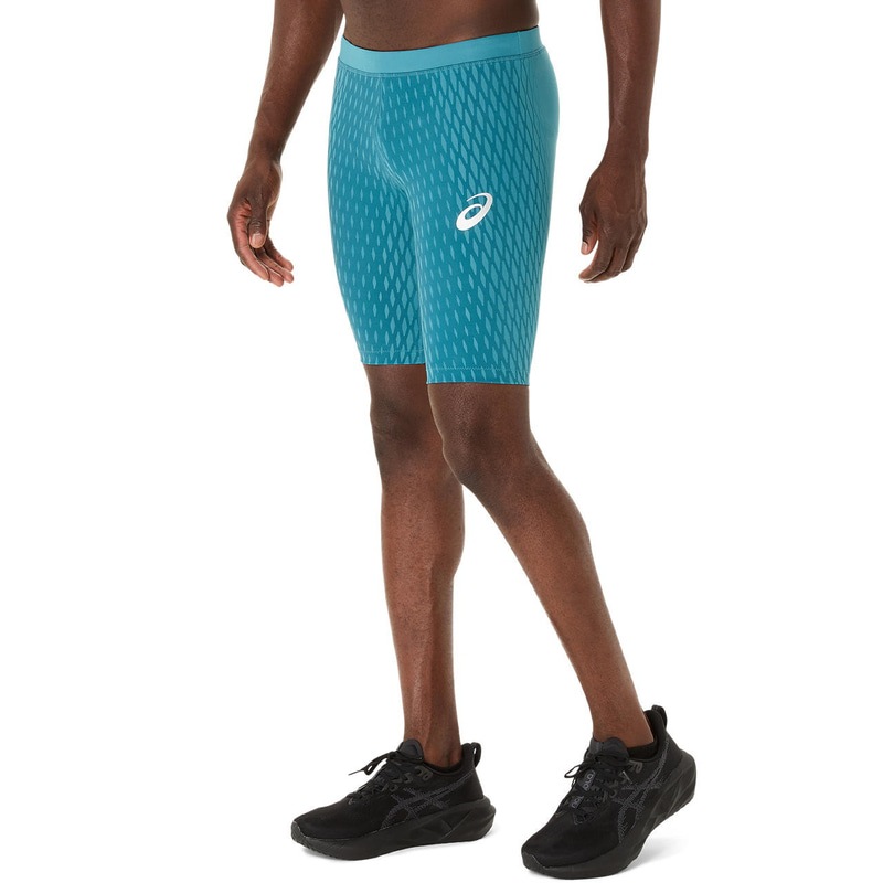 アシックス MOTION MUSCLE SUPPORTスピードタイツ 2011D109-403 ランニング メンズ ハーフタイツ ブルー ASICS