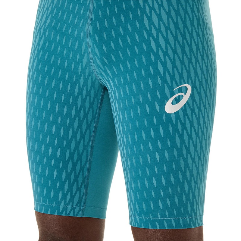 アシックス MOTION MUSCLE SUPPORTスピードタイツ 2011D109-403 ランニング メンズ ハーフタイツ ブルー ASICS