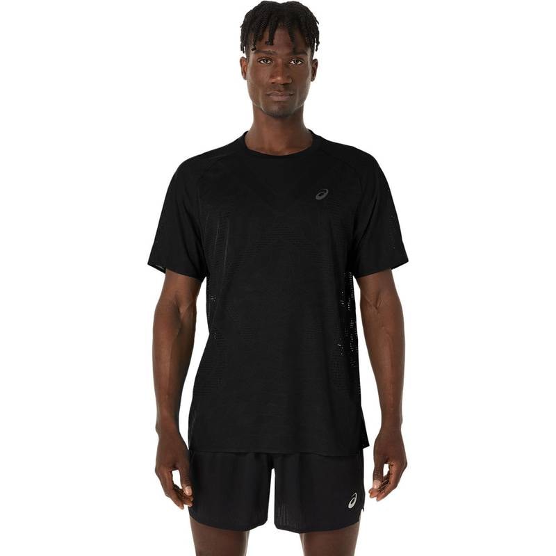 アシックス METARUN半袖シャツ 2011D286-001 ランニング メンズ 半袖トップス ブラック ASICS