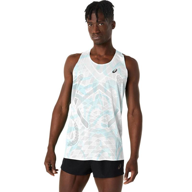 アシックス METARUNグラフィックシングレット 2011D288-100 ランニング メンズ シングレット ホワイト ASICS