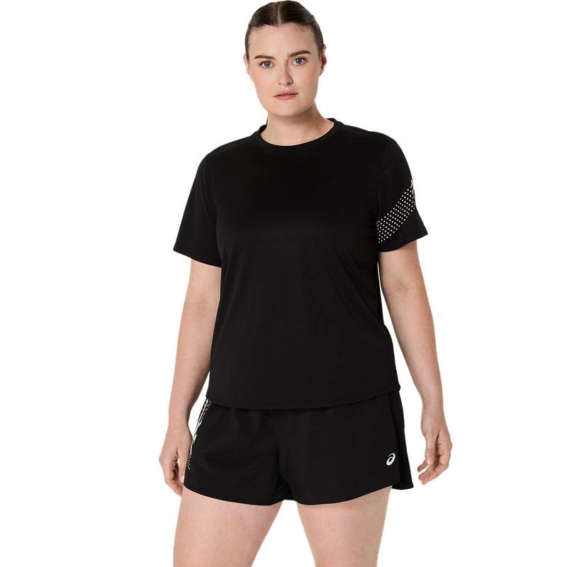 アシックス ウイメンズＩIICONシャツ 2012D231-001 ランニング レディース 半袖トップス ブラック ASICS