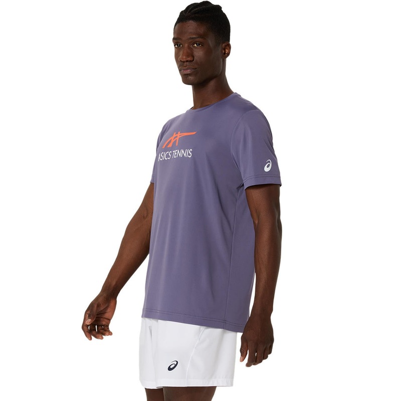 アシックス MEN COURT GRAPHIC TEE 2041A304-502 テニス メンズ 半袖トップス パープル ASICS