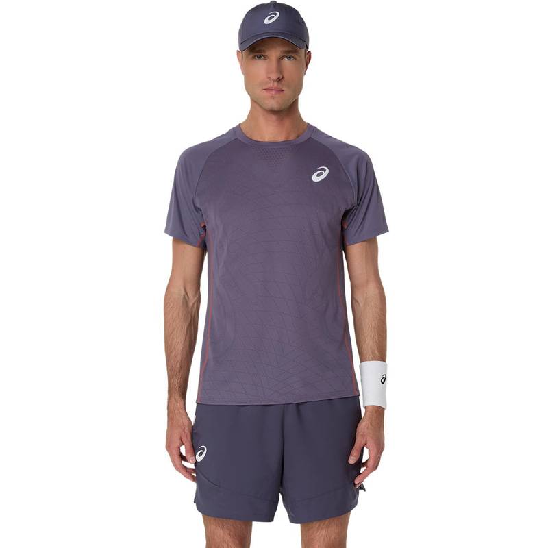 アシックス MATCH ACTIBREEZE SS TOP 2041A320-500 テニス メンズ 半袖トップス パープル ASICS