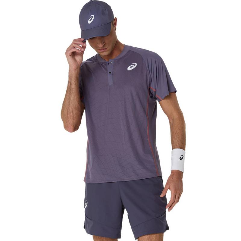 アシックス MATCH ACTIBREEZE POLO-SHI 2041A322-500 テニス メンズ 半袖トップス パープル ASICS