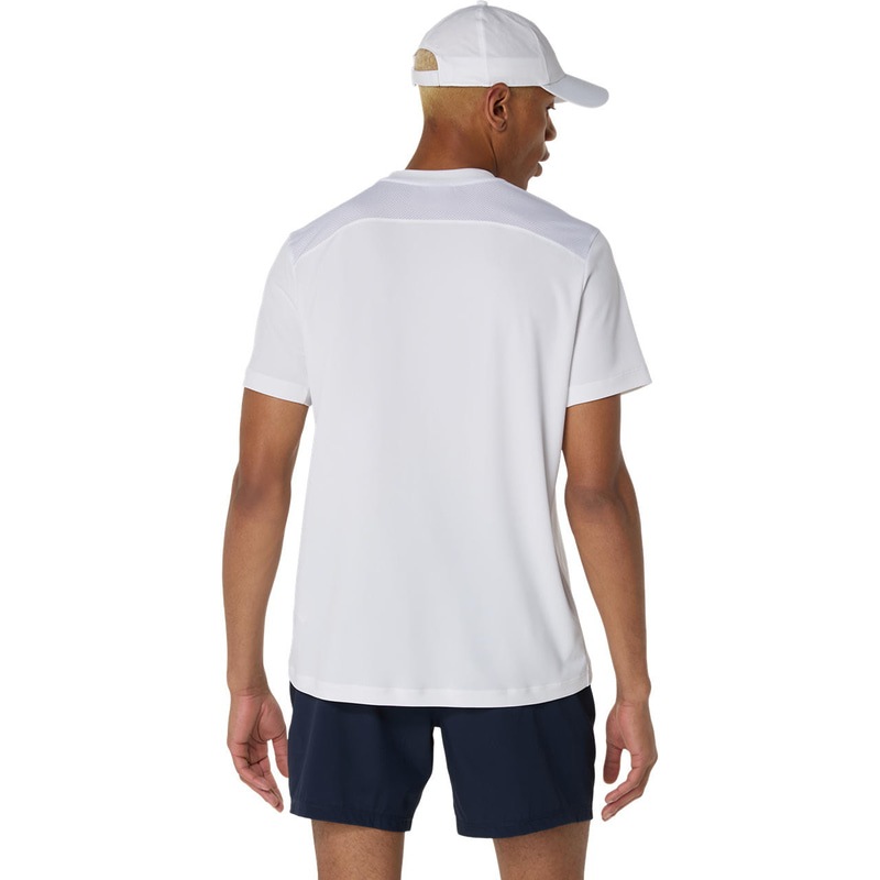 アシックス COURT SS TOP 2041A339-100 テニス メンズ 半袖トップス ホワイト ASICS