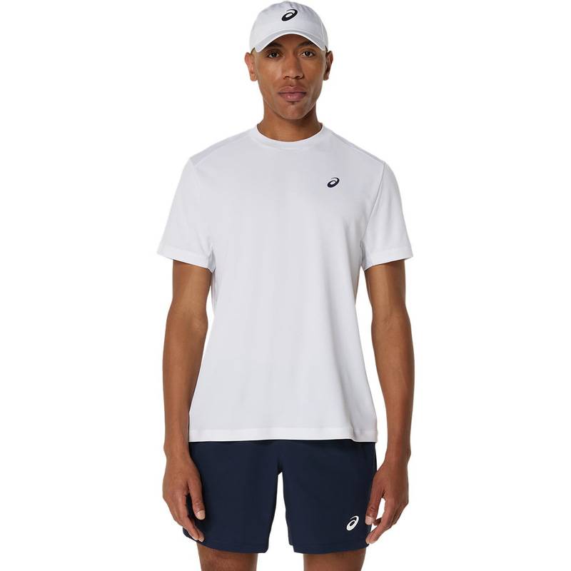 アシックス COURT SS TOP 2041A339-100 テニス メンズ 半袖トップス ホワイト ASICS