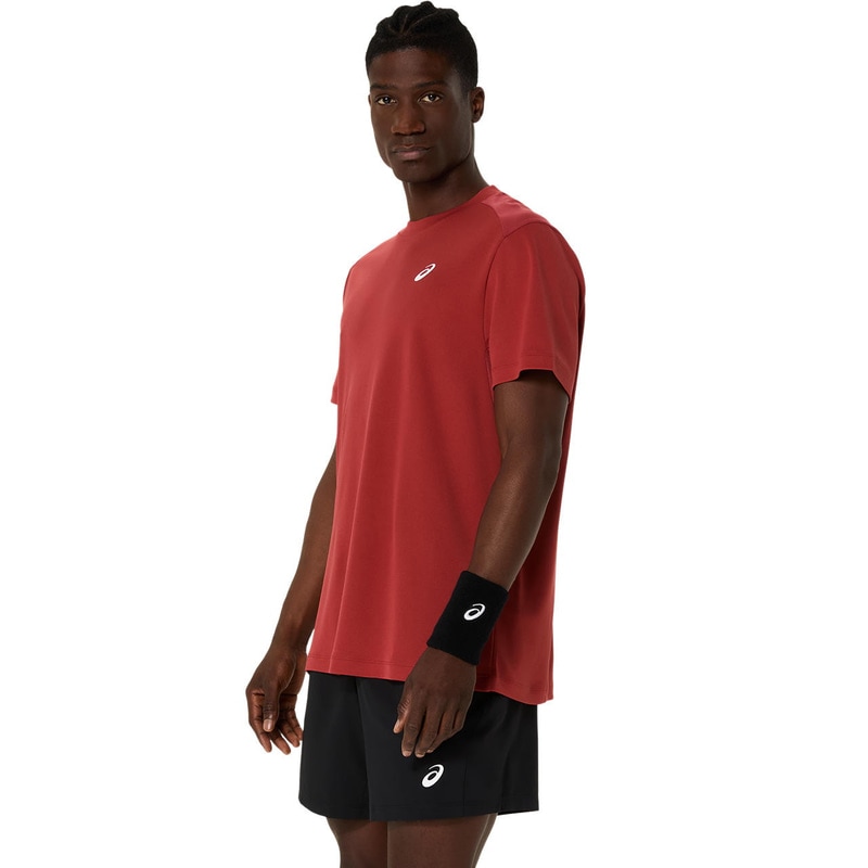 アシックス COURT SS TOP 2041A339-600 テニス メンズ 半袖トップス レッド ASICS