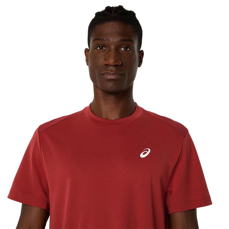 アシックス COURT SS TOP 2041A339-600 テニス メンズ 半袖トップス レッド ASICS