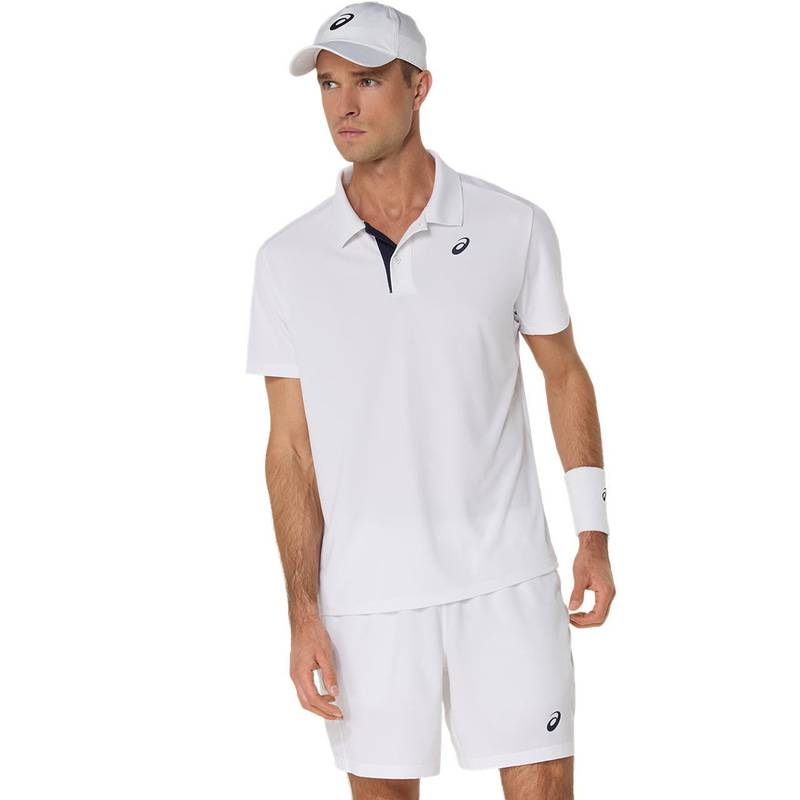アシックス COURT POLO 2041A340-100 テニス メンズ 半袖トップス ホワイト ASICS