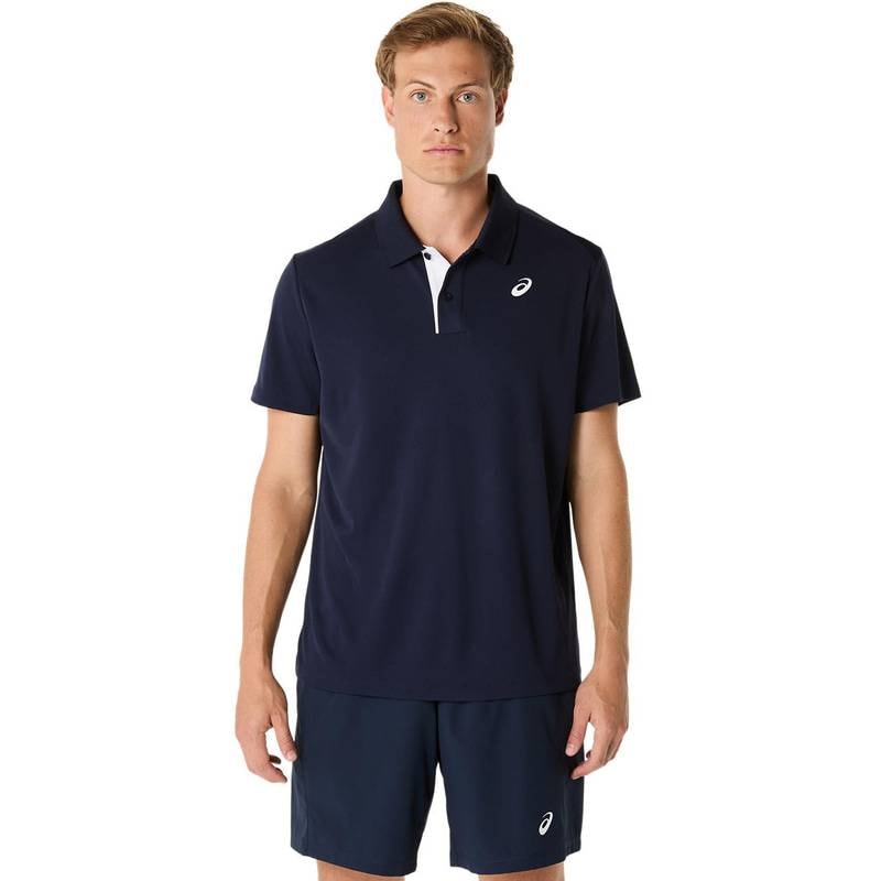 アシックス COURT POLO 2041A340-400 テニス メンズ 半袖トップス ネイビー ASICS