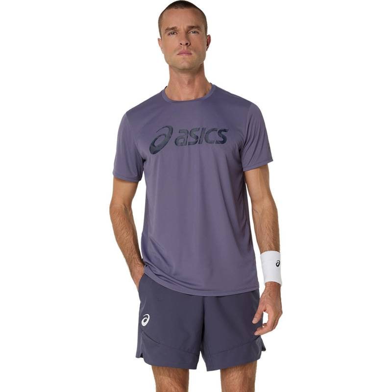 アシックス MATCH SEASONAL GRAPHIC TE 2041A346-500 テニス メンズ 半袖トップス パープル ASICS