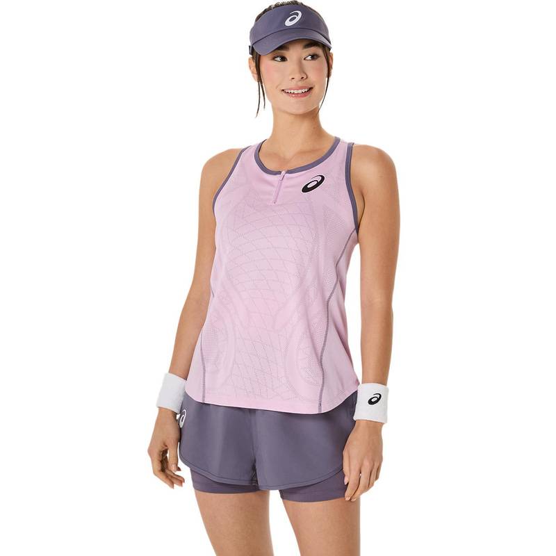アシックス MATCH ACTIBREEZE TANK 2042A350-700 テニス レディース 半袖トップス ピンク ASICS