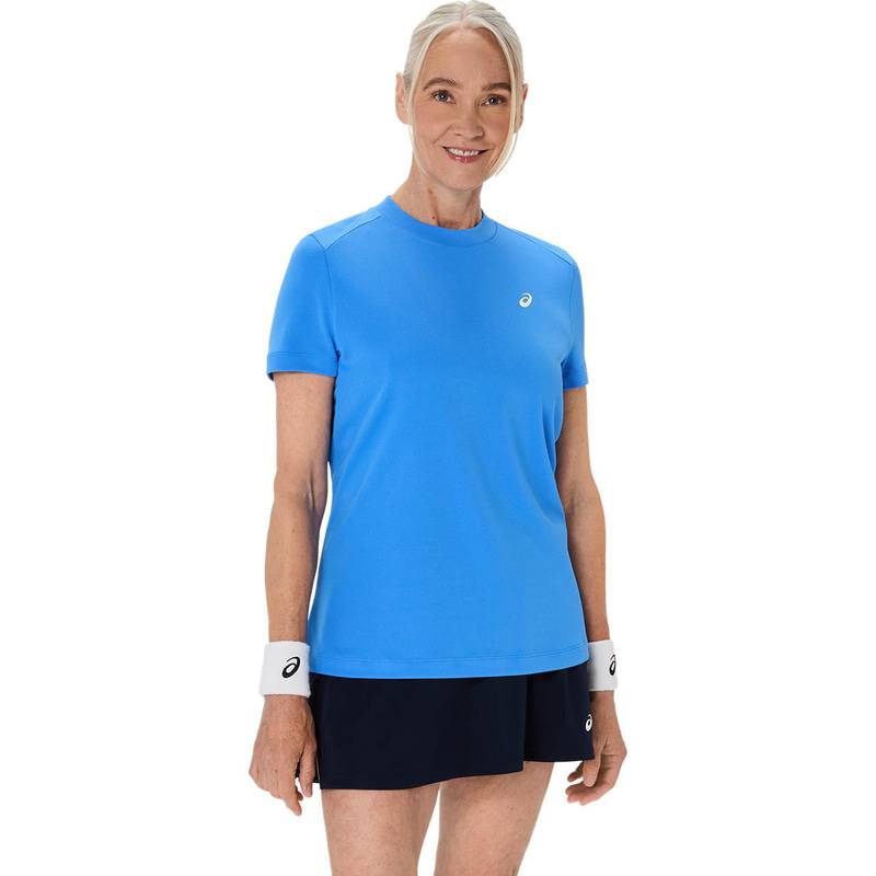 アシックス COURT SS TOP 2042A371-401 テニス レディース 半袖トップス ブルー ASICS
