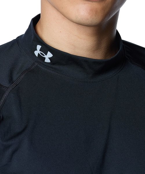 アンダーアーマー UAヒートギア フィッティド ロングスリーブ モック シャツ 1371672-001 Black/ModGray メンズ ゴルフ UNDER ARMOUR
