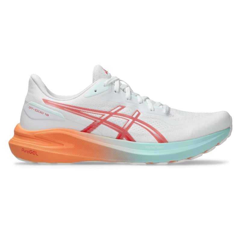 アシックス シューズ GT-1000 13 WHITE/CORAL REEF 1011B858-101ジーティー ランニング メンズ ASICS