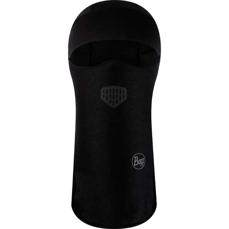 バフ ネックウォーマー THERMONET HINGED BALACLAVA　SOLID BLACK 420091 4 Way Stretch 耐風性 ポニーテール用の穴あり BUFF