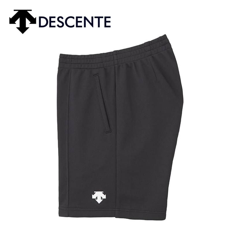 デサント バレーボールパンツ ブラック×ホワイト DSP1600B BWH ユニ 男女兼用 ハーフパンツ クォーターパンツ 定番 ワンポイント DESCENTE [日本正規品]